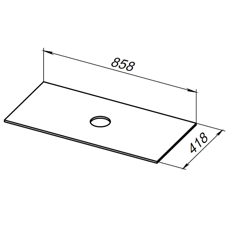 Столешница Allen Brau Liberty 90 1.33008.G-S серый структ