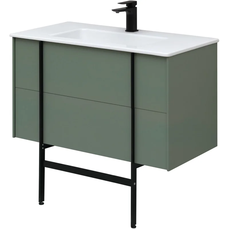 Тумба под раковину Allen Brau Reality 90 1.32006.CGM олива матовый