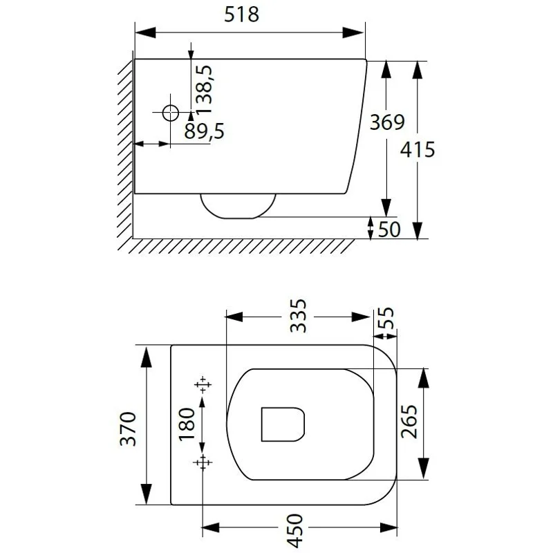 Чаша подвесного унитаза Allen Brau Liberty 4.33009.20 белый