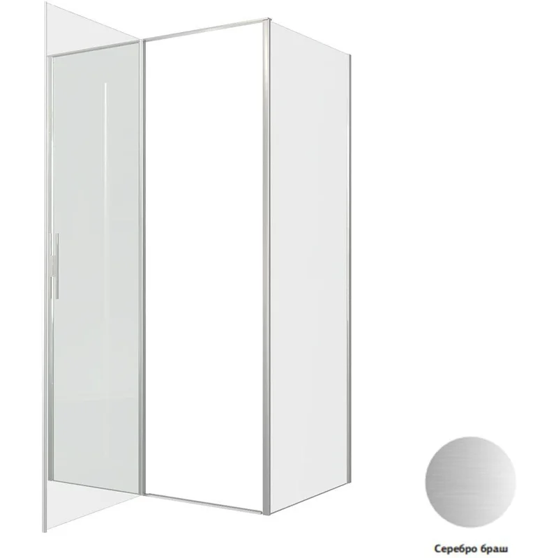Душевой уголок Allen Brau Priority 120x80 3.31008.BA + 3.31014.BA серебро браш