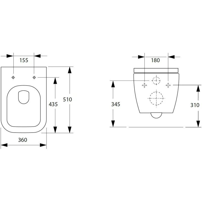 Чаша подвесного унитаза Allen Brau Infinity 4.21004.20 белый глянец