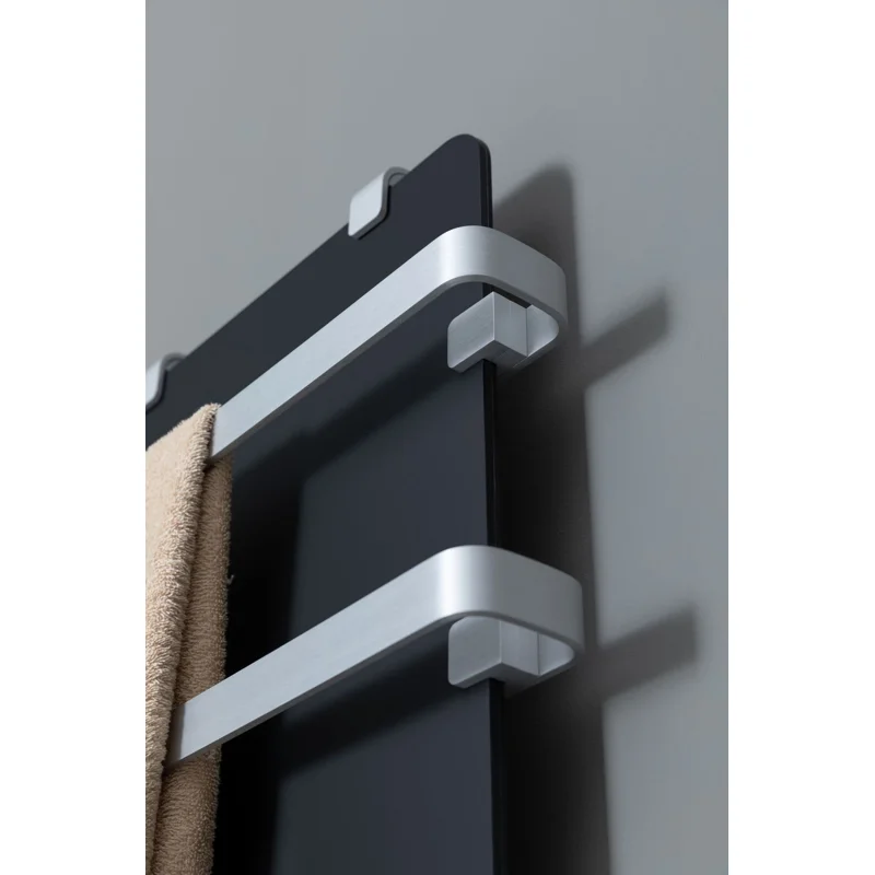 Полотенцесушитель электрический Allen Brau Infinity 140x44 с рейлингом 2.0 и креплением, серебро браш
