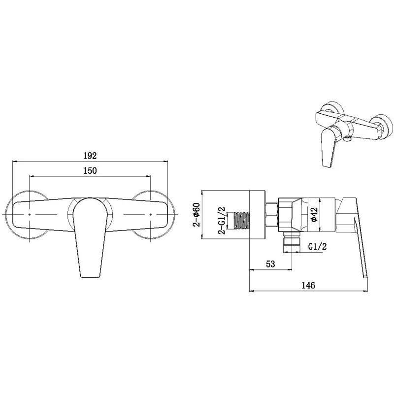 Смеситель для душа Allen Brau Eclipse 5.E1004-31 черный матовый