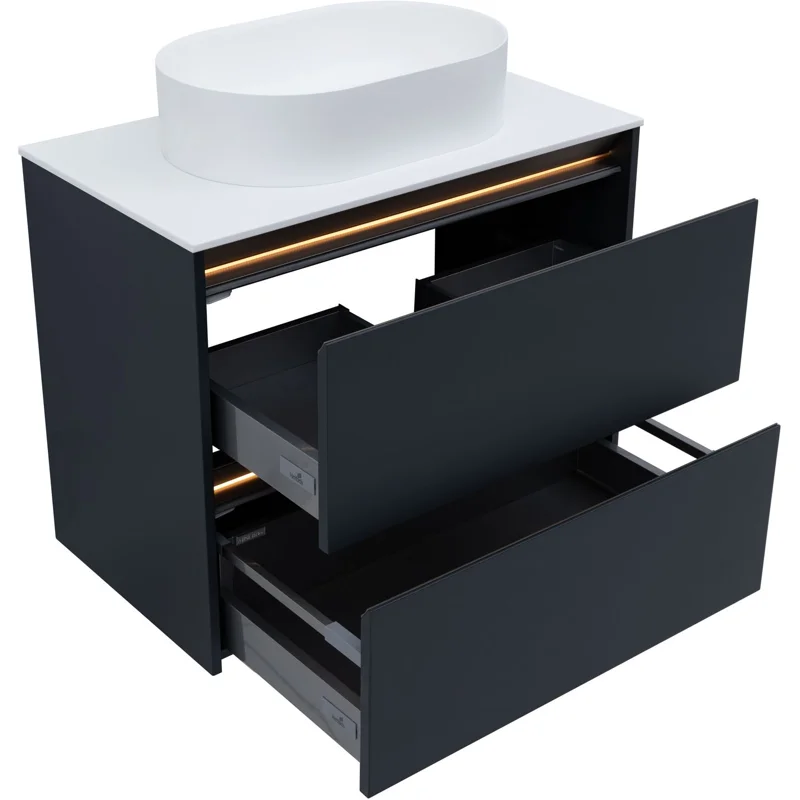 Тумба под раковину Allen Brau Activity 80 1.34012.AM антрацит матовый/олива браш