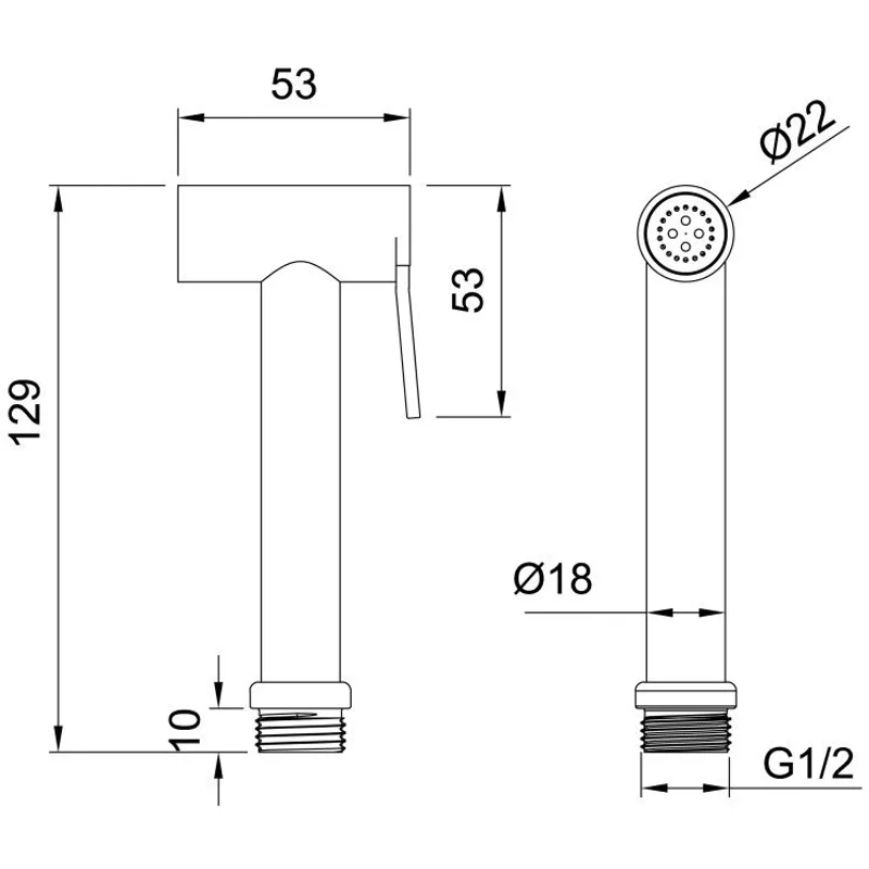 Гигиеническая лейка Allen Brau Priority 5.31028-GB золото
