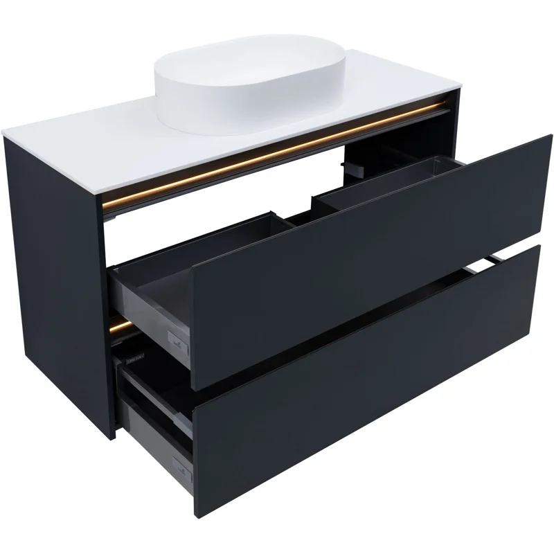 Тумба под раковину Allen Brau Activity 120 1.34015.AM антрацит матовый/олива браш