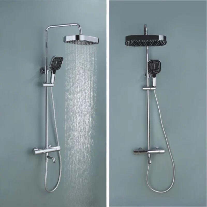 Душевая стойка с термостатическим смесителем  ALMAes хром 