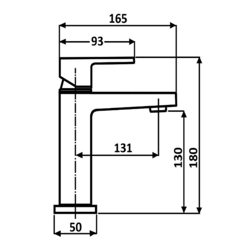 Смеситель для раковины  ALMAes черный 