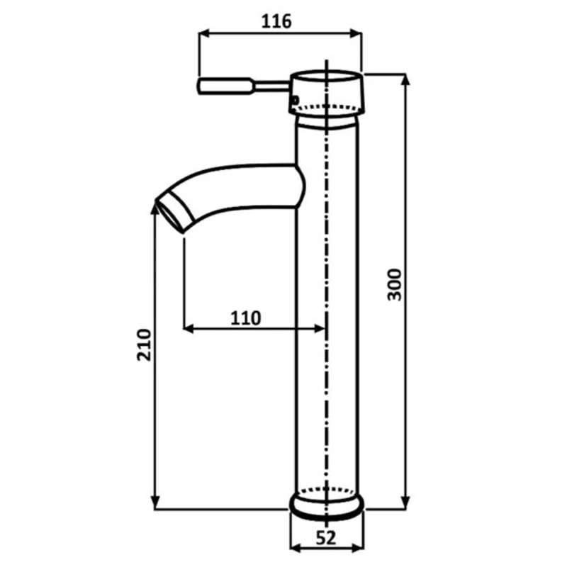 Смеситель для раковины  ALMAes TVZ-0907 хром