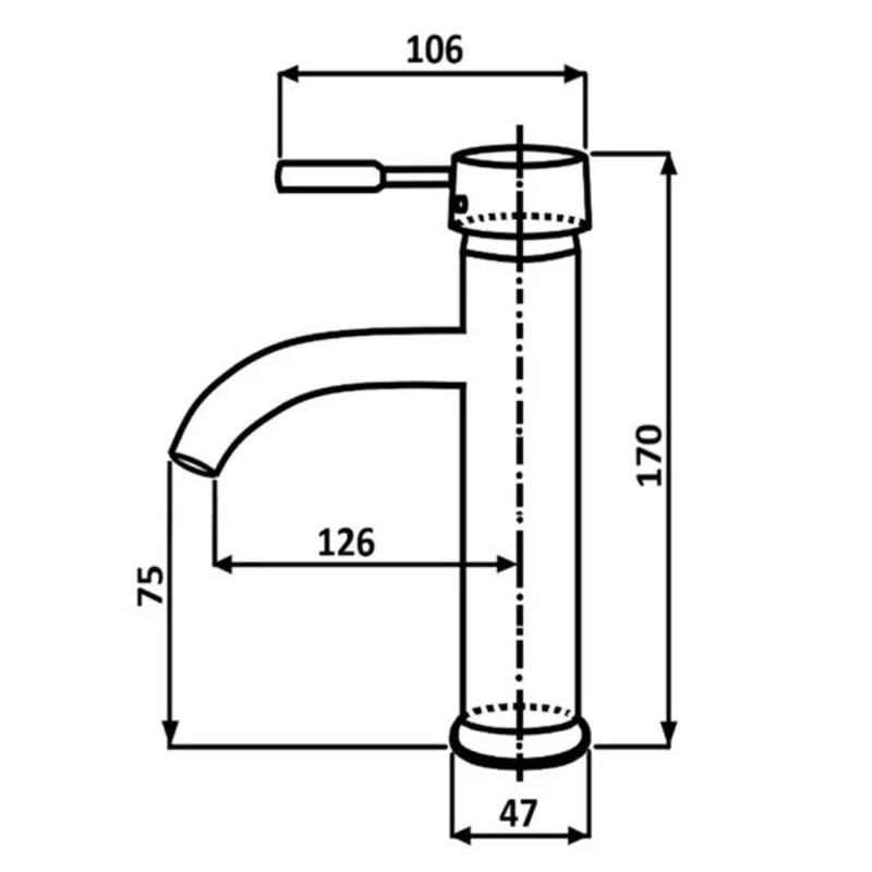 Смеситель для раковины ALMAes TVZ-0905 черный 