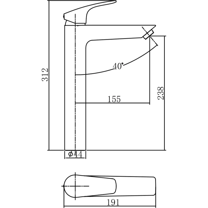 Смеситель для раковины Aquanet Static AF330-11C