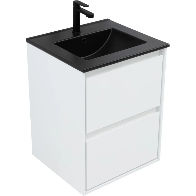 Тумба под раковину Aquanet Милан 50 белый глянец