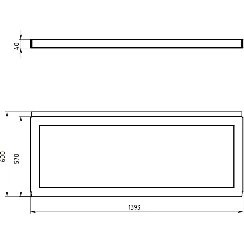 Фронтальный экран Aquanet West/Nord/Largo 140