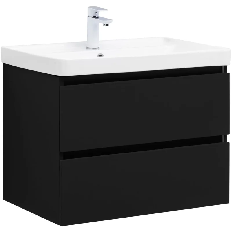 Тумба под раковину Aquanet Вега 2.0 70 черный