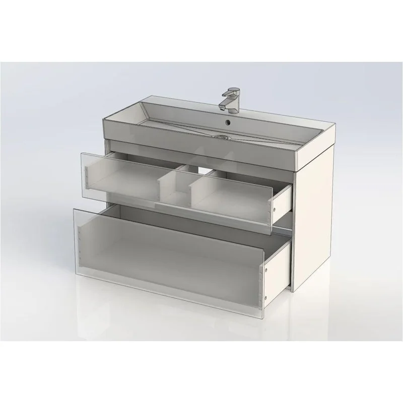 Тумба с раковиной Aquanet Бруклин 100 белый