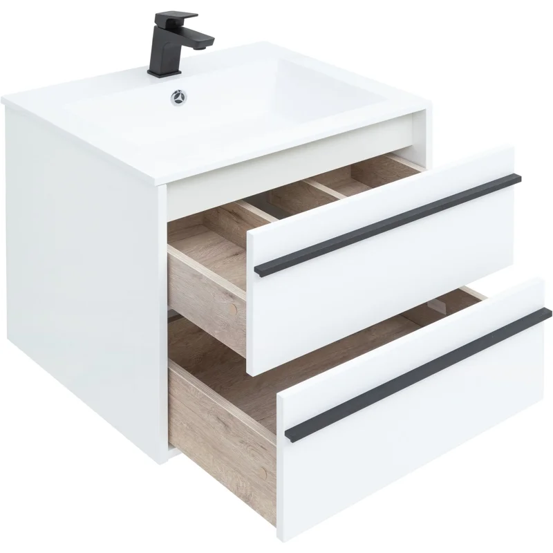 Тумба под раковину Aquanet Lino 60 белый матовый