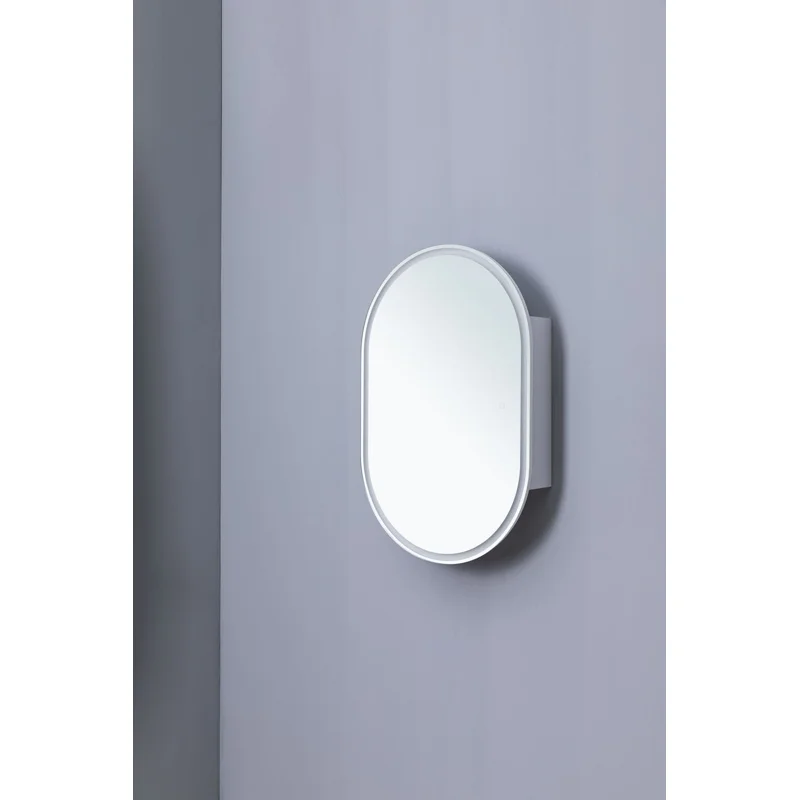 Зеркальный шкаф Aquanet Монте 60 белый, с LED подсветкой