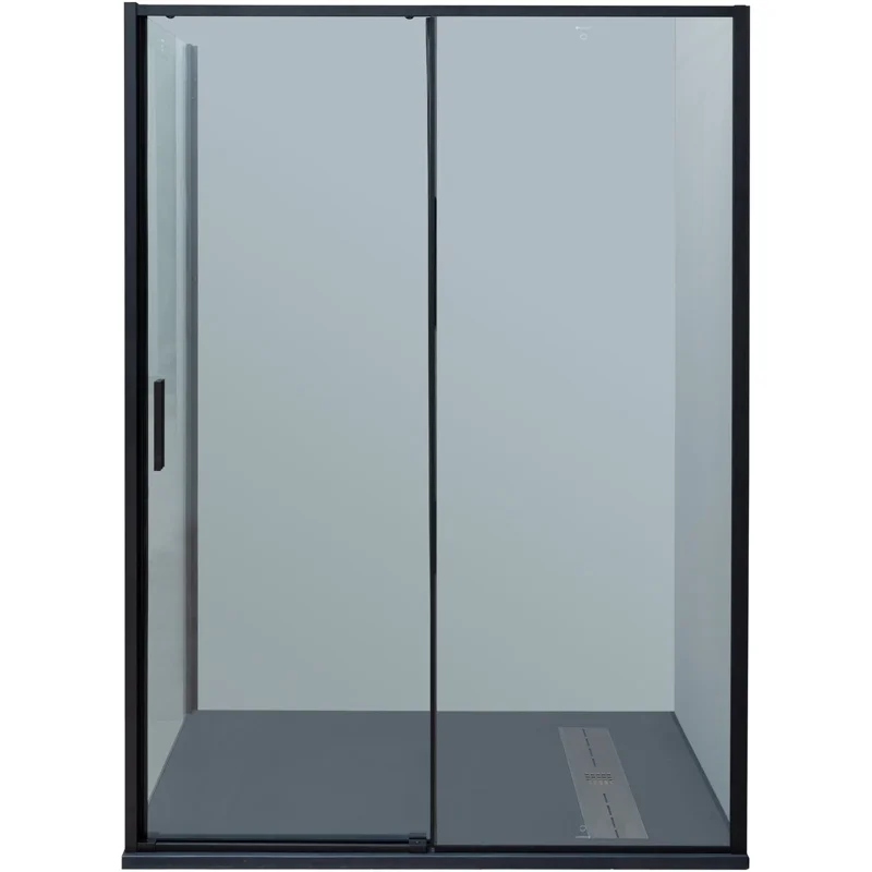 Душевая дверь Aquanet Pleasure Evo 140 AE65-N140-BT профиль черный, прозрачное стекло