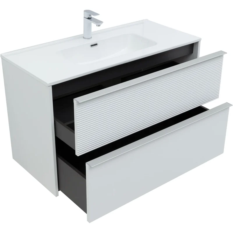 Тумба под раковину Aquanet Вита 100 белый матовый