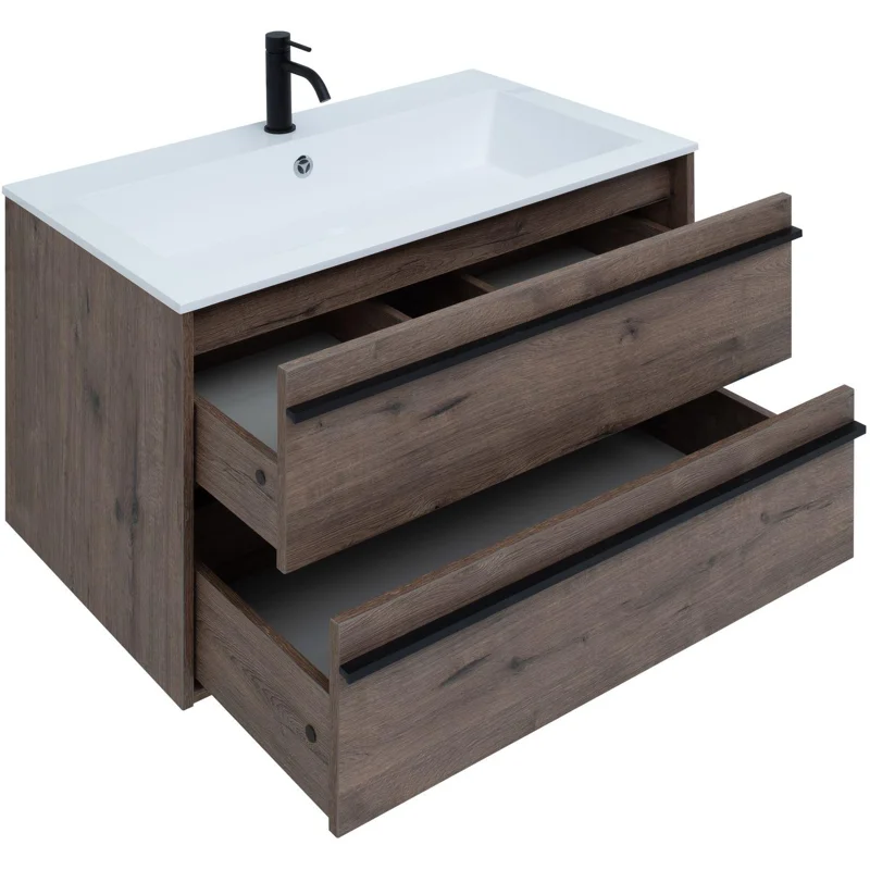 Тумба под раковину Aquanet Lino 90 Дуб Веллингтон