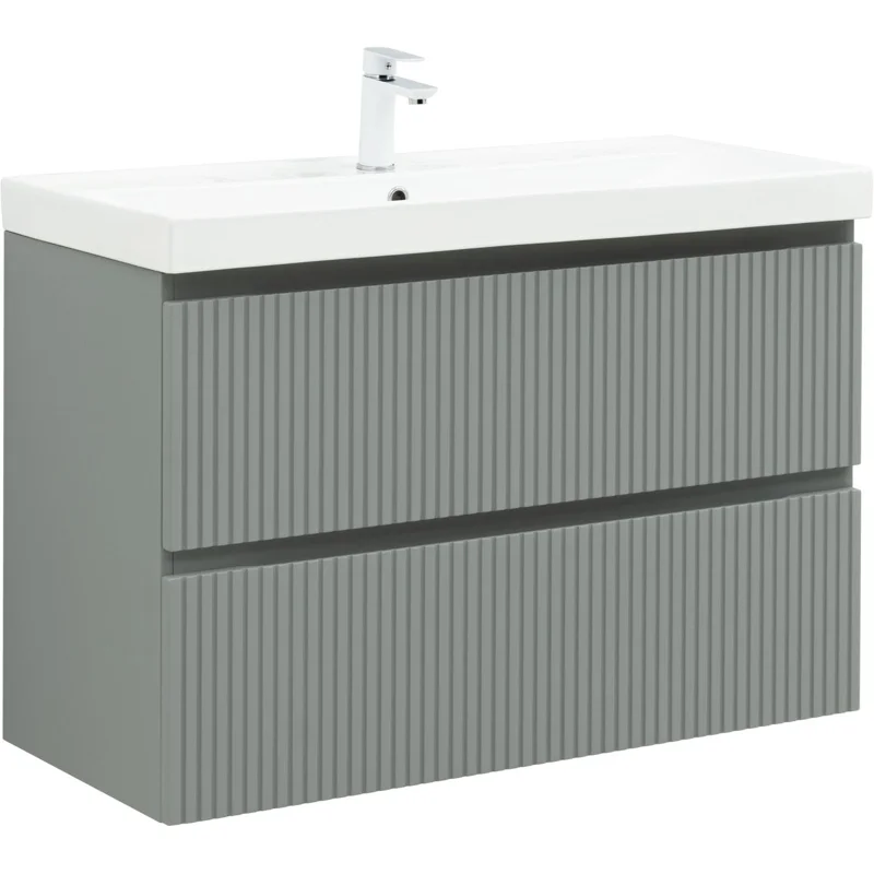 Тумба под раковину Aquanet Джейн (Flat) 100 мисти грин