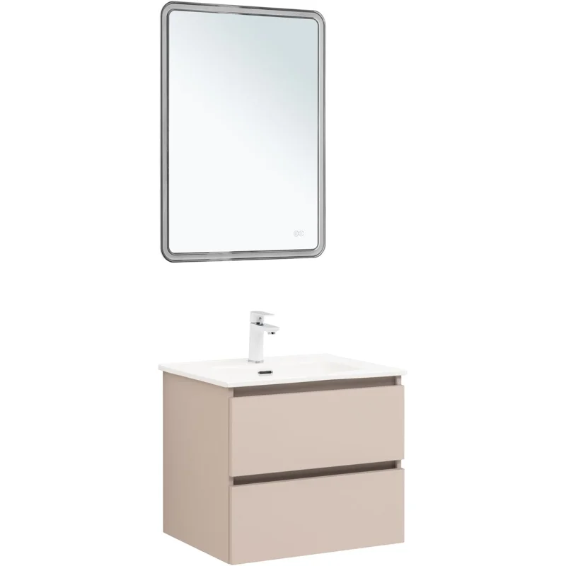 Тумба под раковину Aquanet Вега 2.0 60 бежевый