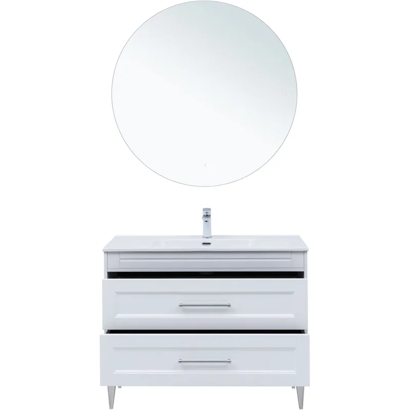 Тумба под раковину Aquanet Бостон New 100 белый сатин