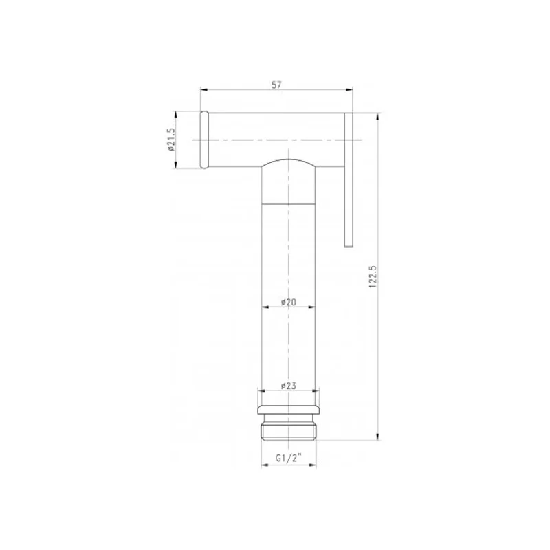 Набор смесителя с гигиеническим душем Aquanet Static 1.03 (с внутренней частью)