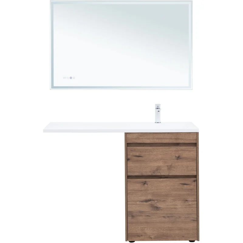 Тумба под раковину Aquanet Токио 58 дуб веллингтон (напольная 2 ящика)