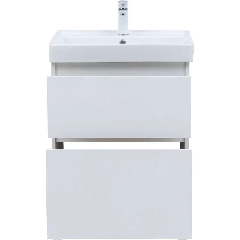 Тумба под раковину Aquanet Вега 60 напольная, белый глянец
