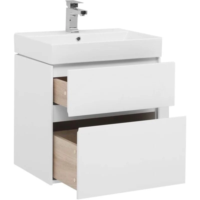 Тумба с раковиной Aquanet Бруклин 60 белый