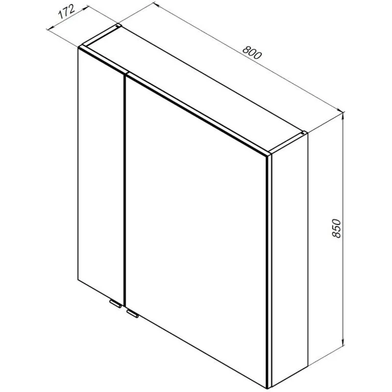 Зеркальный шкаф Aquanet Алвита New 80 Белый матовый