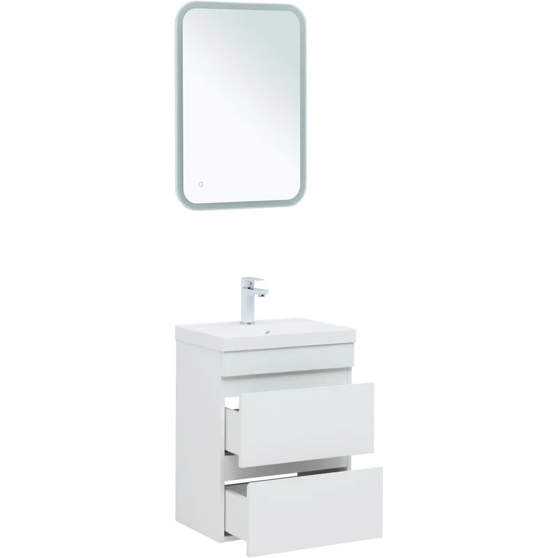 Тумба под раковину Aquanet Нота New 50 белый глянец