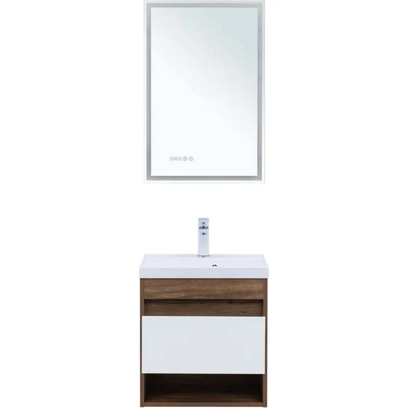 Тумба под раковину Aquanet Тренд 50 дуб рустикальный/белый сатин