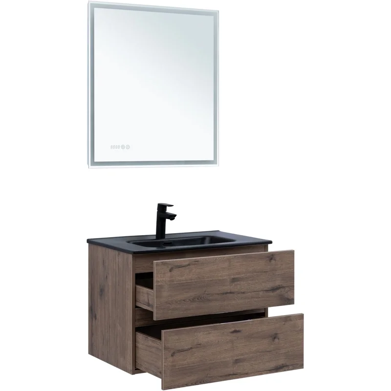 Тумба под раковину Aquanet Алвита New 70 2 ящика, дуб веллингтон табак