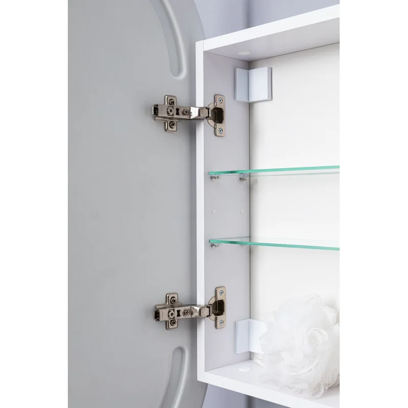 Зеркальный шкаф Aquanet Монте 50 белый, с LED подсветкой