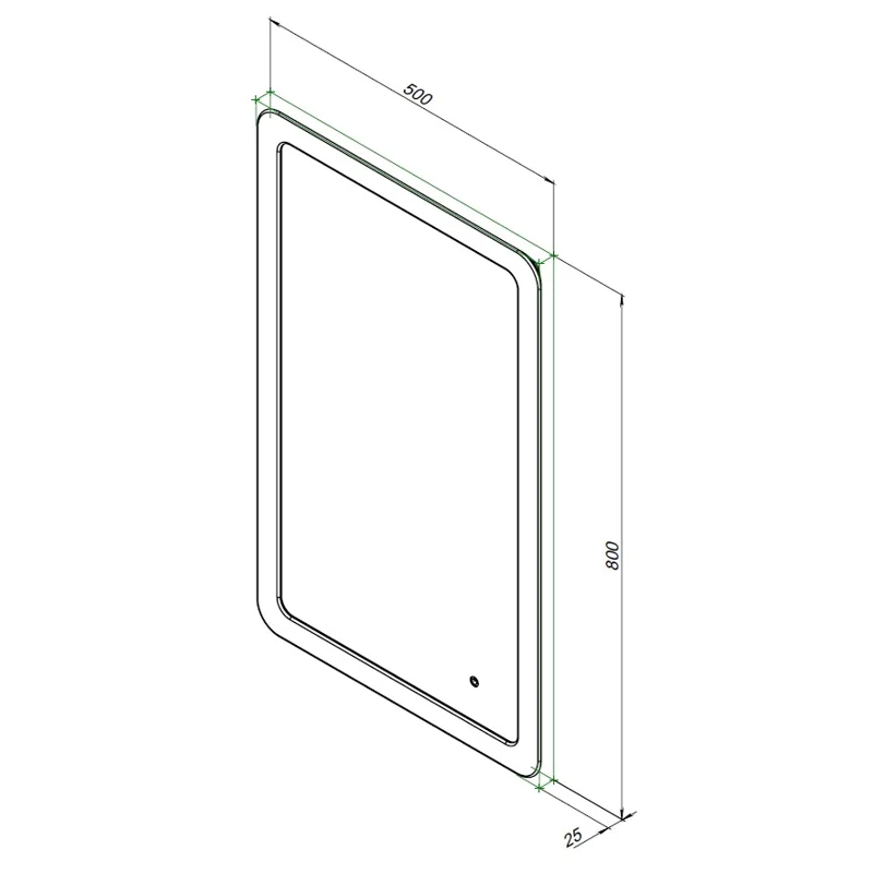 Зеркало Aquanet Ирис 50 с подсветкой LED