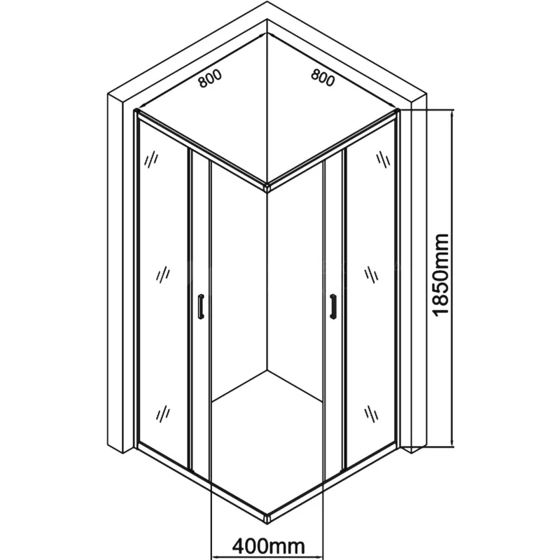 Душевой уголок Aquanet SE-800S 80x80, прозрачное стекло