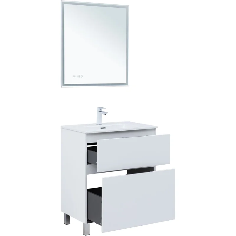 Тумба под раковину Aquanet Алвита New 70 напольная, белый матовый