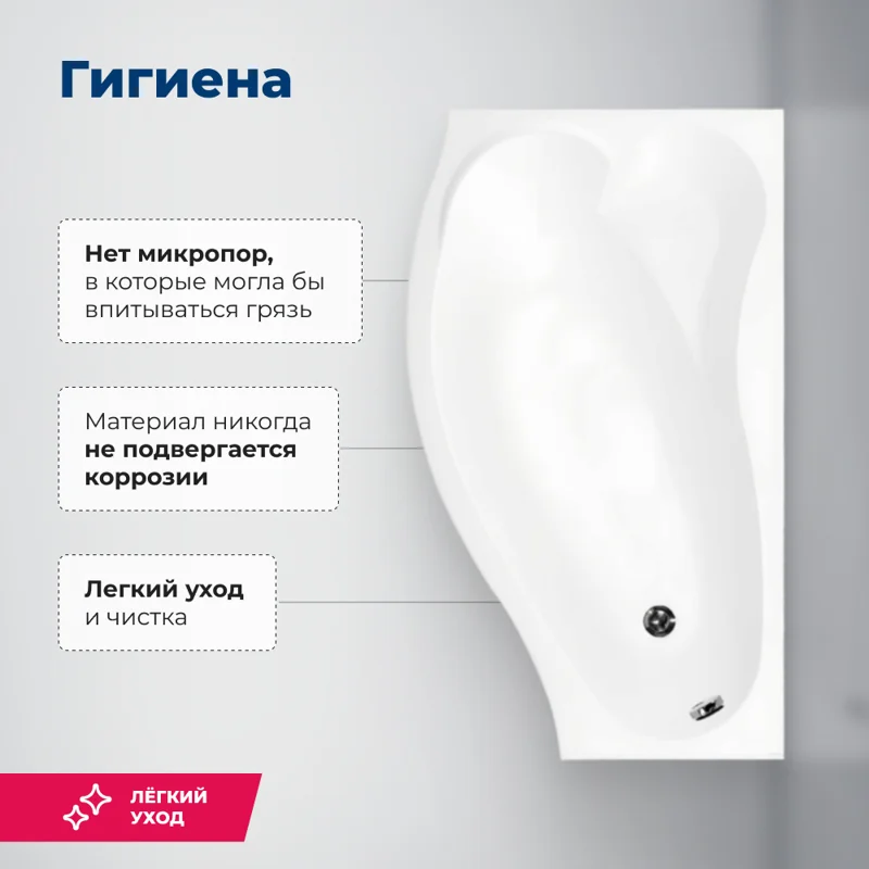 Акриловая ванна Aquanet Palma 170x90/60 L (с каркасом)