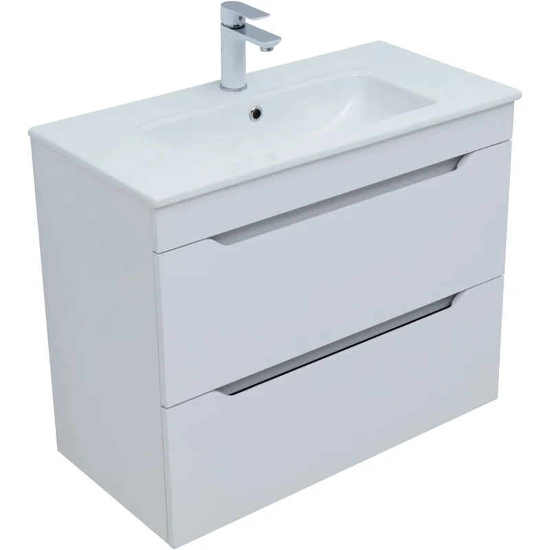 Тумба под раковину Aquanet Практика 80 белый матовый