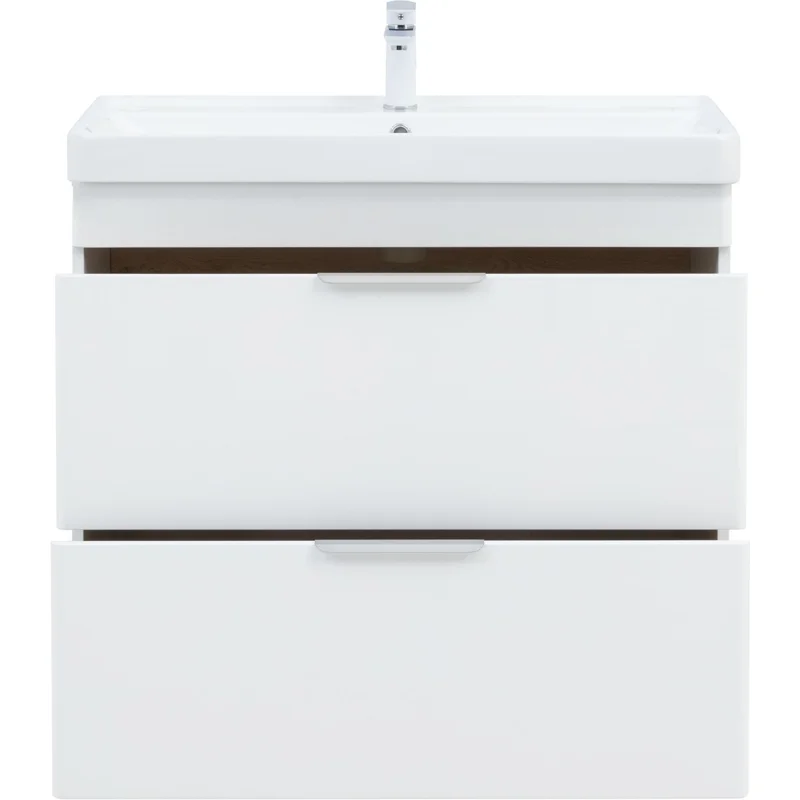 Тумба под раковину Aquanet Ирис New 90 напольная, белый глянец