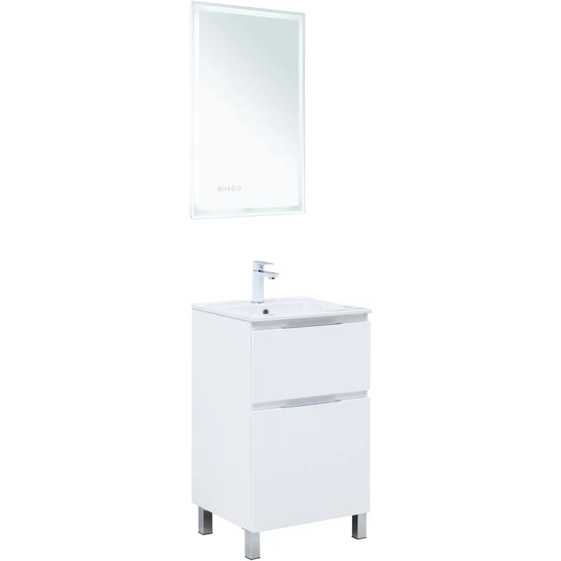 Тумба под раковину Aquanet Алвита New 50 напольная, белый матовый