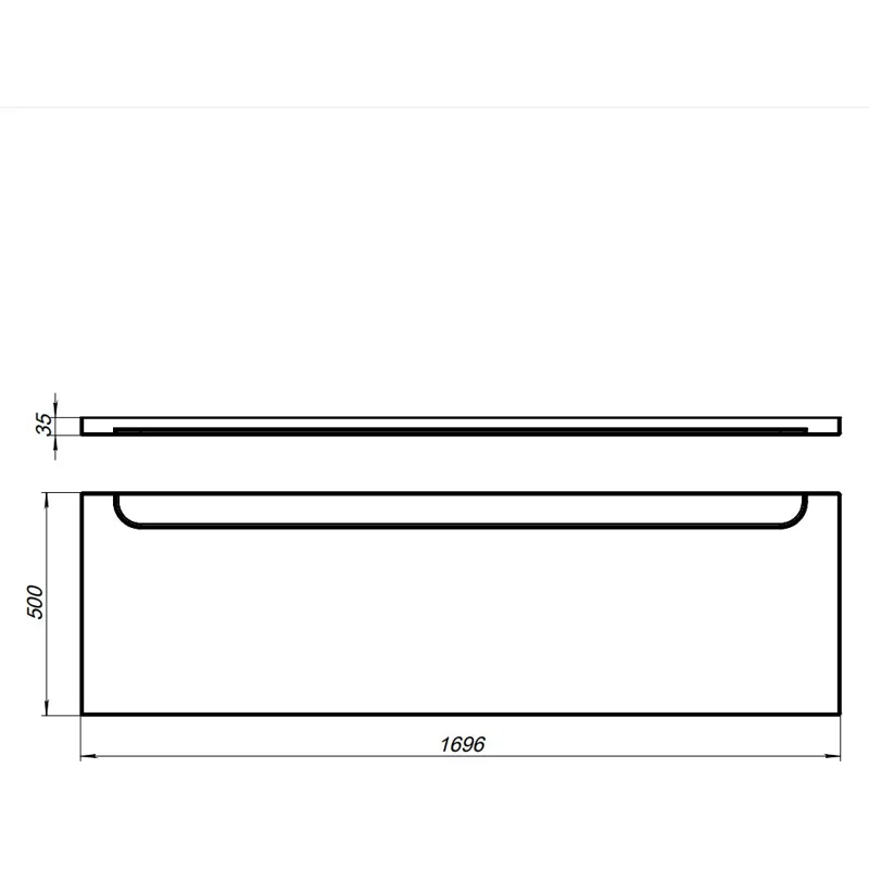 Фронтальный экран Aquanet Dali 170