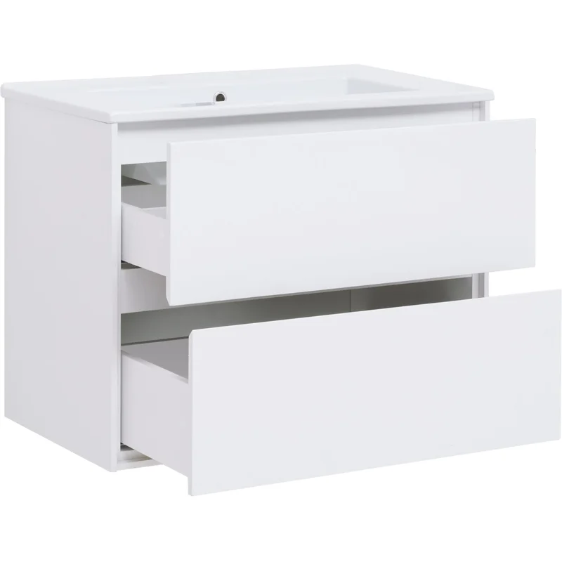 Тумба под раковину Aquanet Милан 85 белый глянец