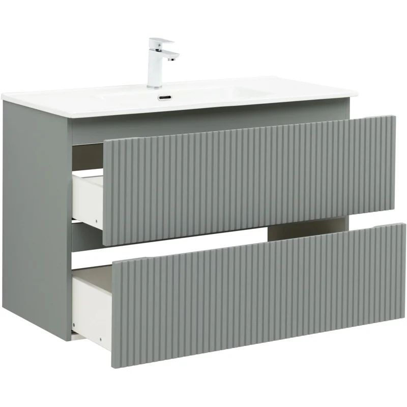 Тумба под раковину Aquanet Джейн (Flat) 100 мисти грин