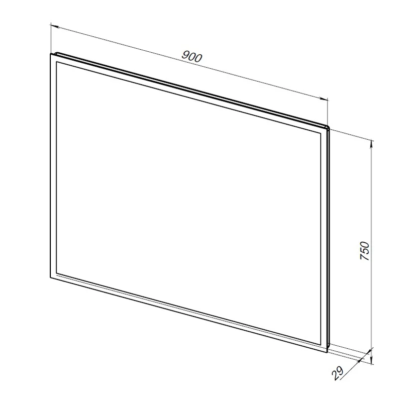 Зеркало Aquanet Оптима 90 белый матовый