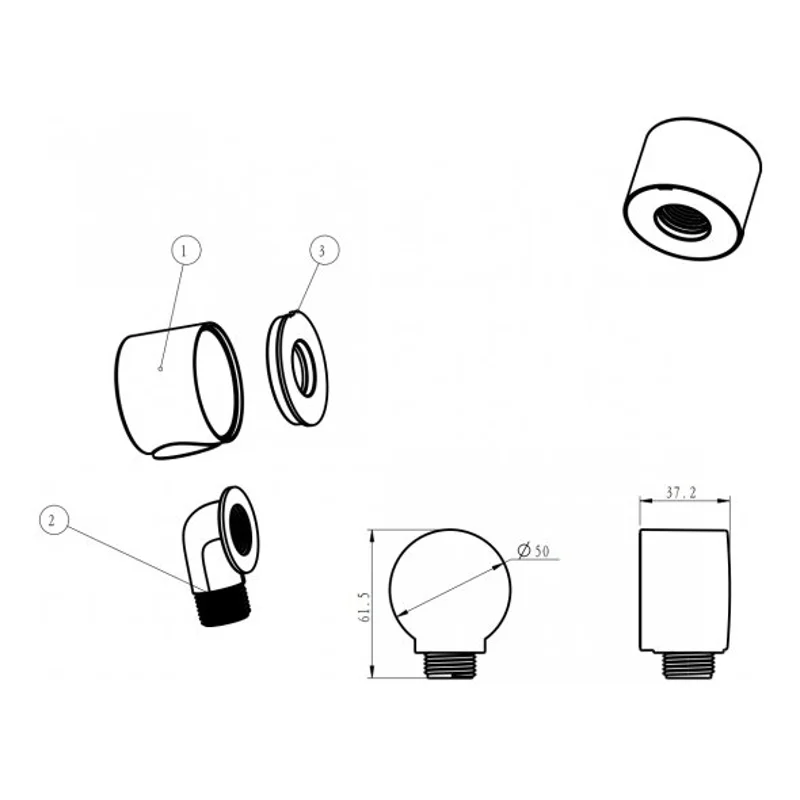 Набор смесителя с гигиеническим душем Aquanet Static 1.01 (с внутренней частью)