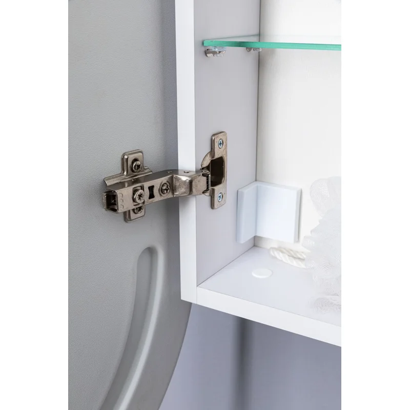 Зеркальный шкаф Aquanet Монте 50 белый, с LED подсветкой