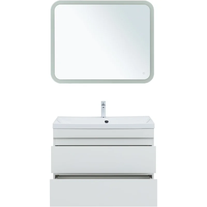 Тумба под раковину Aquanet Нота New 90 белый глянец